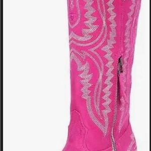 Ariat Pink and Silver Heeled Boots
